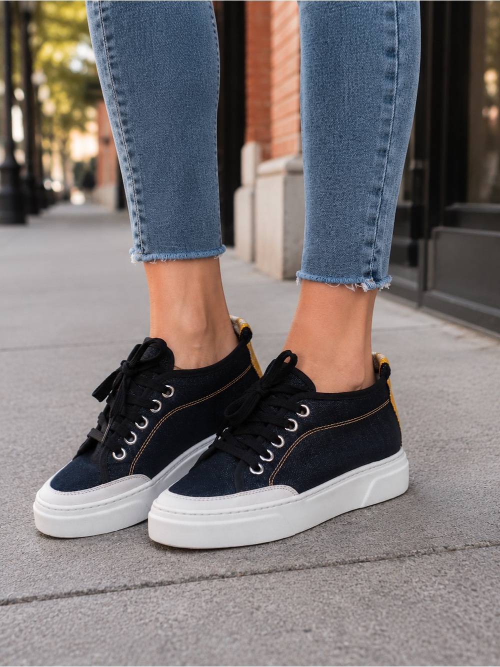 Italeau Ubalda Dark Blue Denim Waterproof Sneakers